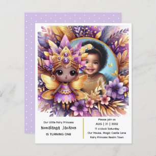 Photo Birthday Little Black Fairy African Purple