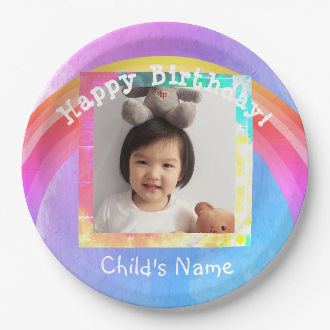 Photo Birthday Paper Plate - HAMbWG (Front)