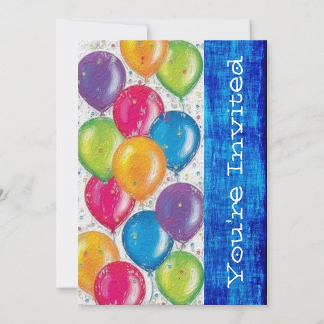 Photo Birthday Party Invitation Template (Front)