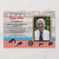Photo Birthday Party Shrimp Boil Seafood Invite