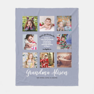 Photo Blanket Grandma Poem Grandpa Family Tree