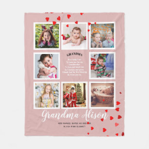 Photo Blanket Grandma Poem Grandpa Family Tree