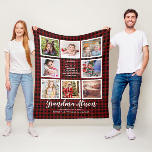 Photo Blanket Grandma Poem Grandpa Family Tree