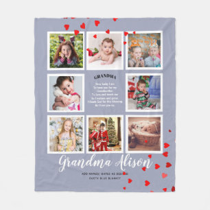 Photo Blanket Grandma Poem Grandpa Family Tree