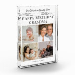 Photo Block Birthday Photo Collage for Grandma<br><div class="desc">This charming Newspaper-Style photo block brings a fun, nostalgic twist to their special day. Ideal for Grandma or any recipient, simply customise the name of your choosing! All text and images are fully customisable and easy for you to edit. Designed to resemble a vintage newspaper, it features personalised headlines and...</div>