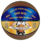 Photo Blue and Gold Personalised Basketball Ball