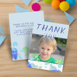 Photo Blue Bubbles Kids Birthday Party