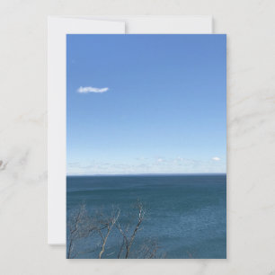  Photo Blue Sky Over Lake Superior Thank You Card
