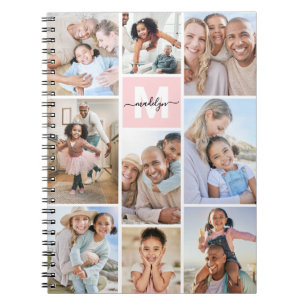 Photo Blush Pink Monogram Notebook