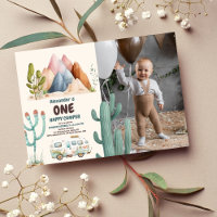 Photo Boho One Happy Camper 1st Birthday Party 