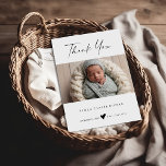 Photo Boho Thank You Baby Birth Announcement Card<br><div class="desc">Celebrate the joy of your little one’s arrival and express heartfelt gratitude with this photo boho thank you baby birth announcement card. Designed to beautifully combine your baby’s adorable photo with a warm thank you message, this card makes every note of appreciation feel personal and genuine. The design features an...</div>