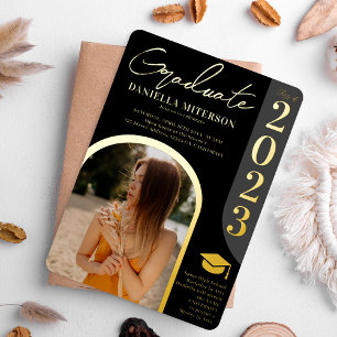 Photo bold 2023 arch black graduation