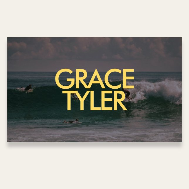 Photo Bold Modern QR Code White Business Card (Creator Uploaded)