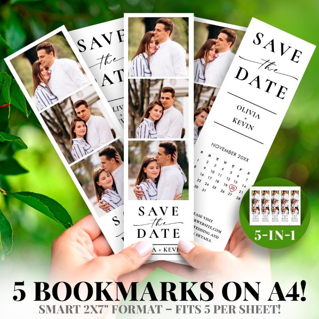 Photo Booth 2x7" Save the Date Wedding Strip (Photo Booth 2x7" Save the Date Wedding Strip)