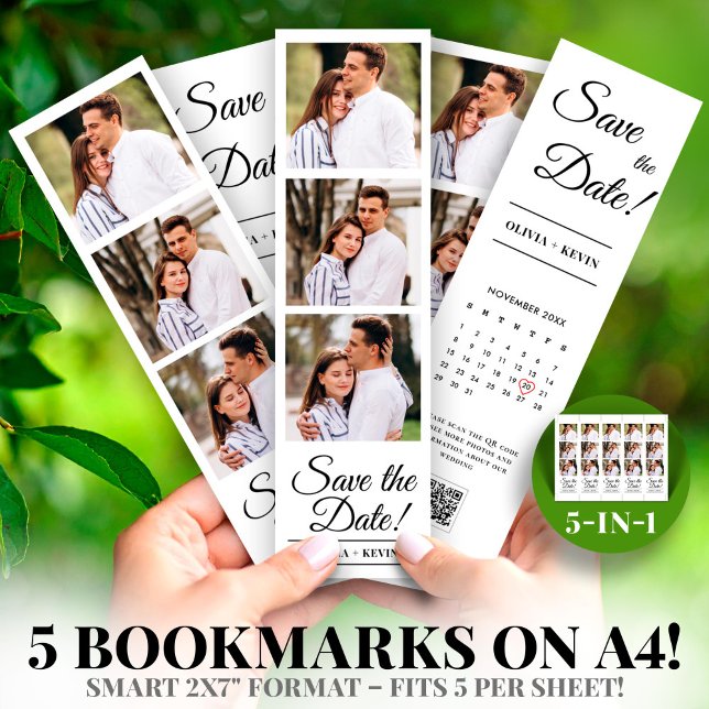 Photo Booth 2x7" Save the Date Wedding Strip (Photo Booth 2x7" Save the Date Wedding Strip)