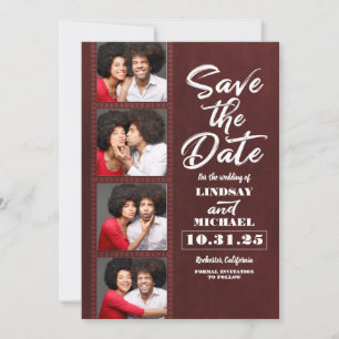 Photo Booth Bookmark Themed Fun Save the Date
