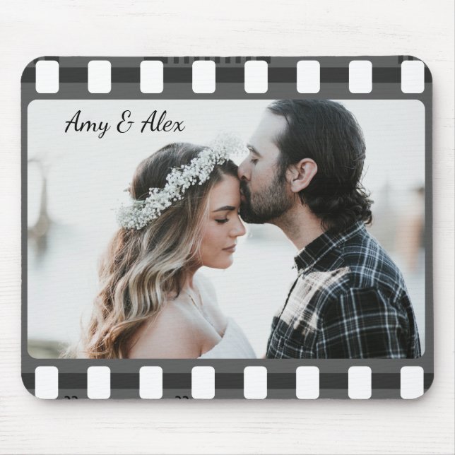 Photo booth film strip personalised photo template mouse pad (Front)