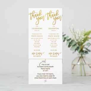 Photo Booth Frame Inserts   Brush Script-Faux Foil