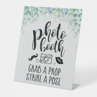 Photo Booth Grab a Prop Custom Eucalyptus Wedding