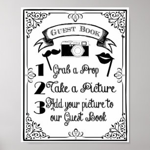 PHOTO BOOTH guest book wedding or party sign