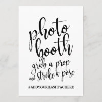 Photo Booth Hashtag Affordable Sign