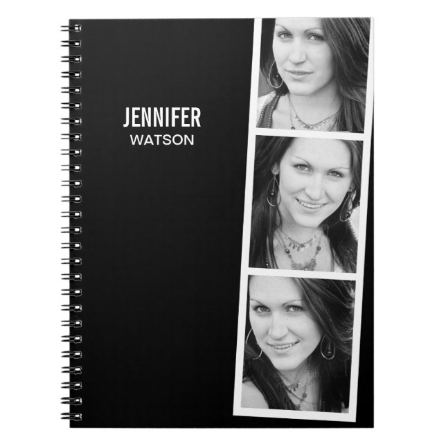 Photo Booth Personalised Notebook (Front)