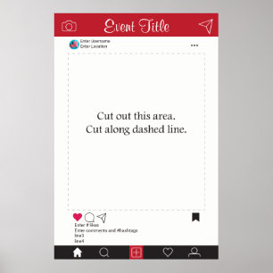 Photo Booth Prop Frame Poster Social Media Design