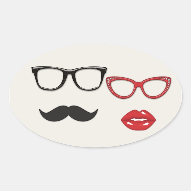 Photo Booth Props Moustache Stickers (Front)