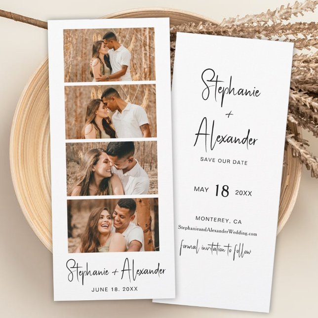 Photo Booth Script Bookmark Wedding Save the Date  (Creator Uploaded)
