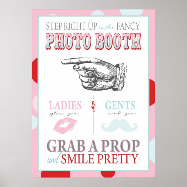 Photo Booth Sign Carnival Circus Birthday L (Front)