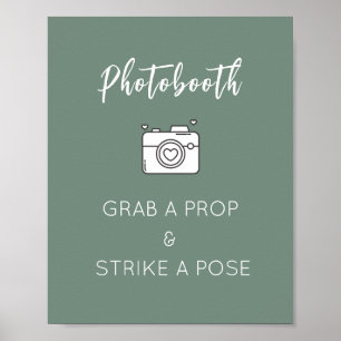 Photo Booth Sign Template for Wedding, Party