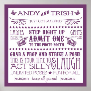 Photo Booth Signage (32x32) Poster