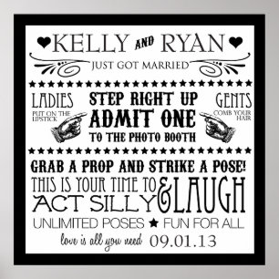 Photo Booth Signage Poster