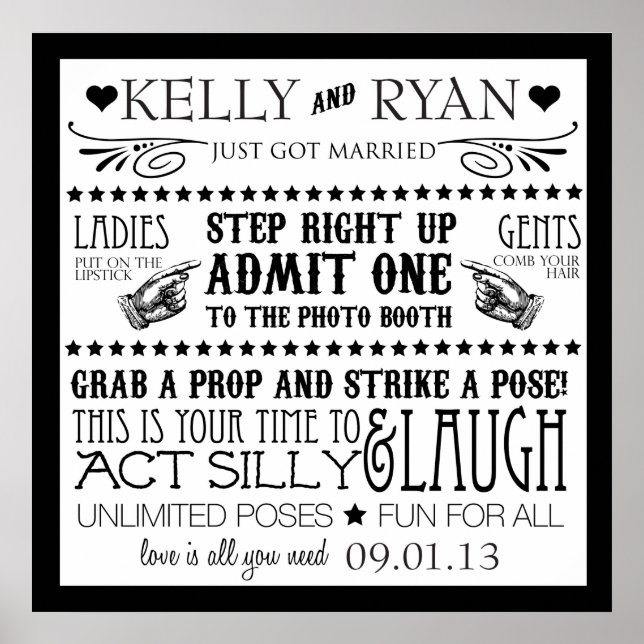 Photo Booth Signage Poster (Front)