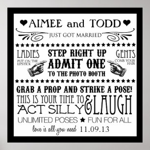 Photo Booth Signage Poster