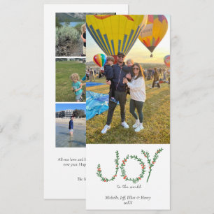 Photo Booth Strip 4 Photo Family Joy Holiday Card