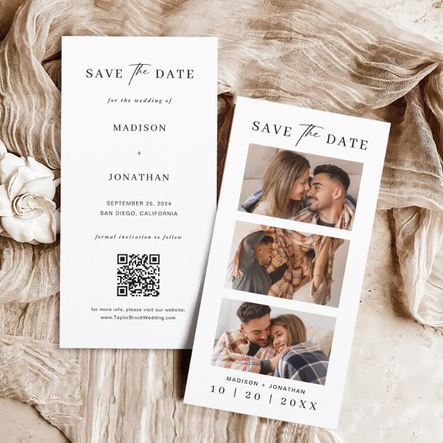 Photo Booth Strip Bookmark Wedding Save The Date (Creator Uploaded)