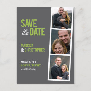 Photo Booth Style Save The Date Card