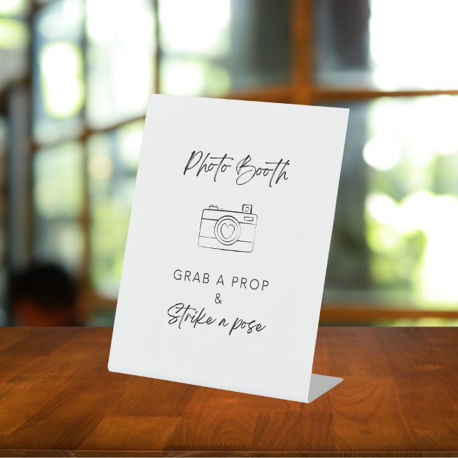 Photo Booth Wedding Engagement Party Tabletop Sign (Creator Uploaded)