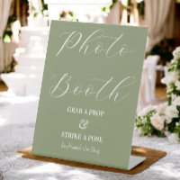 Photo Booth Wedding Sage Green Sign 