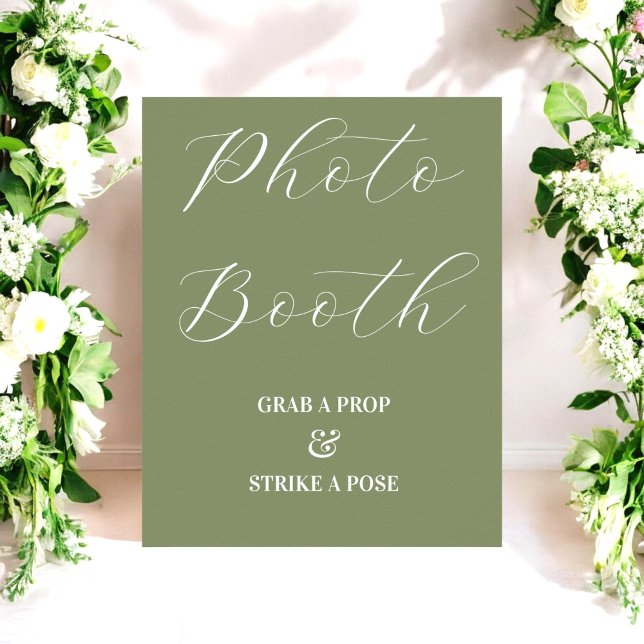 Photo Booth Wedding Sage Green Sign  (Creator Uploaded)