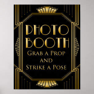 Photo Booth Wedding Sign   Gatsby Art Deco