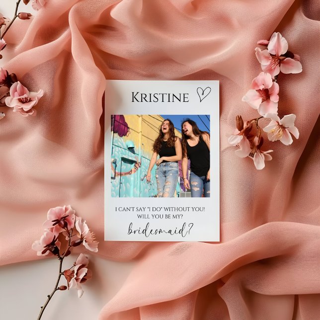 Photo Bridesmaid Proposal Card (Creator Uploaded)