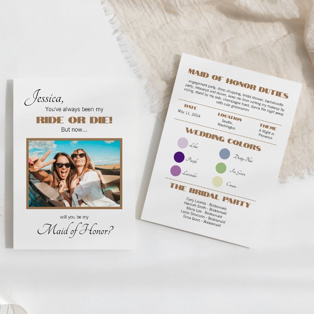 Photo Bridesmaid Proposal Card (Creator Uploaded)