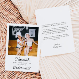 Photo Bridesmaid Proposal Flat Card