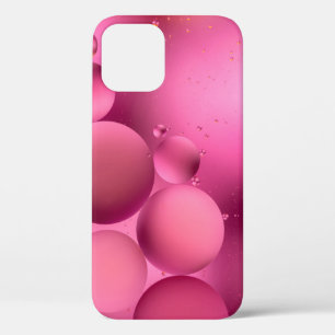 photo, bright oily drops in water with colorful ba iPhone 12 case