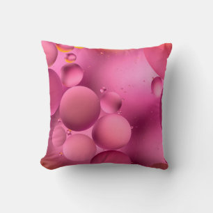 photo, bright oily drops in water with colourful b cushion