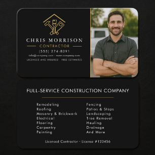 Photo Building Construction Business Card