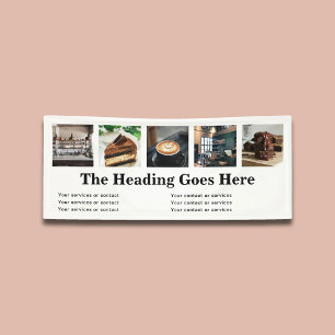 Photo Business Bold Serif Minimalist White Banner