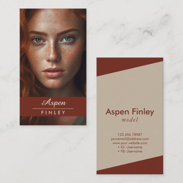 Photo Business Card Model Actors Actresses Dancer (Front/Back)